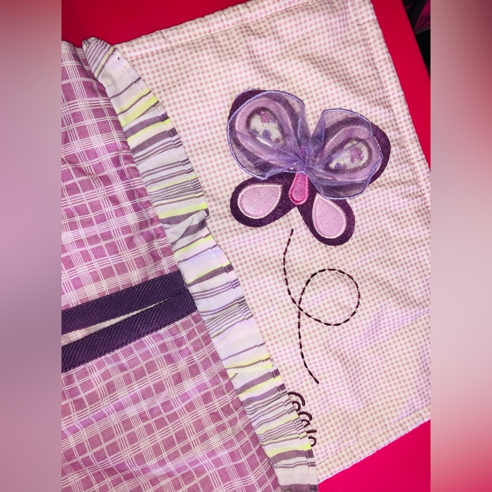 Purple Butterfly Quilt Bread Storage Bag Fresh Soft Naturally Transpirant Fabric